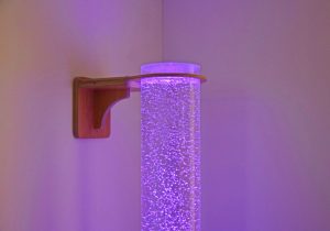 Houten verstelbare wandbeugel bubbelunit, ø 12 cm