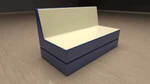 Klapbank tweezits Classic zonder armleuningen, afm.150 x 85 x 75 cm