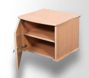 Hangend muziekkastje met deurtjes zonder speakers Beuken