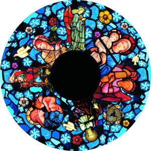 6" Effectwiel Glas-in-Lood