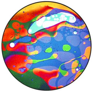 6" Vloeistofwiel 8A, multi-colour 'Tutti Frutti'