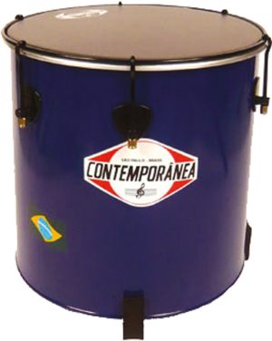 Bonte Bastrommel blauw ø 30 cm, 45 cm hoog