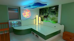 Lichtwolk, 240 x 120 x 2 cm