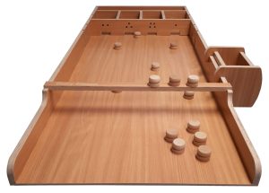 Aangepaste sjoelbak tafelmodel incl. set à 30 schijven