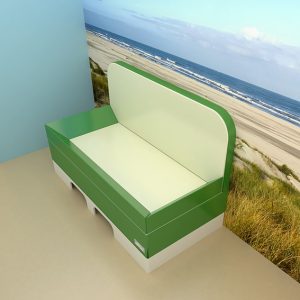 Wig voor waterligelement Seine 130 x 20 x 20 cm, kleur naar keuze