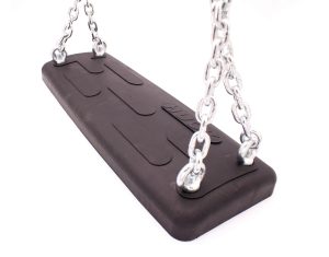 Schommelplankje, zwart, met 2 m kettingen