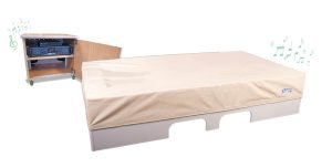 Muziek-tril waterligelement Seine, 130 x 240 x 50 cm met tilliftuitsparing incl. hoes