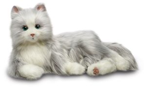 Interactieve kat Silver, kleur zilvergrijs