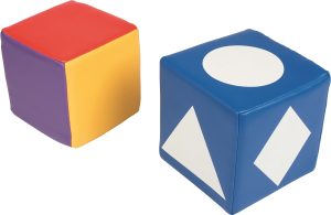 Dobbelsteen Kleur en Vorm Herkenning - set van 2 stk