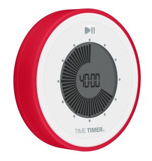 Time Timer TWIST, digitaal, 90 min (diameter 8,5cm hoogte 2,3cm) in de kleur rood