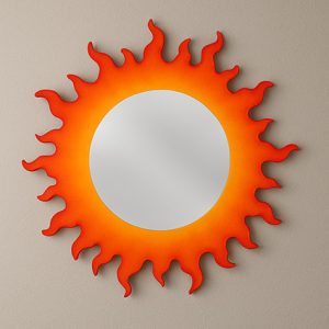 Schitterzon wandversie, ø 120 cm met spiegel ø 60 cm