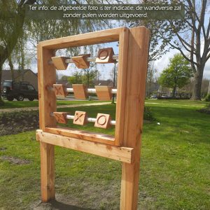 Drie-op-een-rij spel (wandmontage)