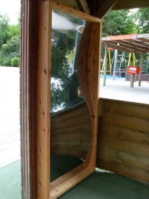 Lachspiegel staand (wandmontage, buitenuitvoering)