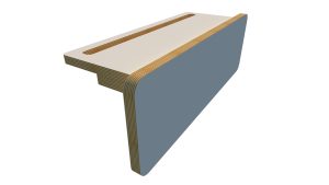 Witte verstelbare wandbeugel t.b.v. watermuur 45 cm