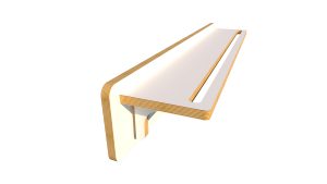 Witte verstelbare wandbeugel t.b.v. watermuur 98 cm