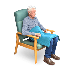 Dagdeken in kwal. 1010, blauw, afm. 125/70 cm, 3 kg. (incl. waszak + wasinstructie)