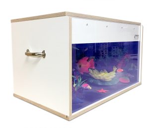 Aquarium à lumière noire, portable (70 x 40 x 40 cm) (BLANC)