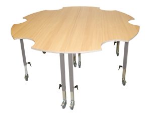 Yin en Yang tafels met buikuitsparing, set van twee stuks