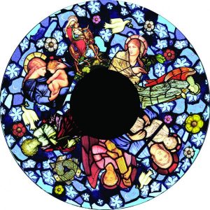 6" Magnetic Effect Wheel Stained Glass