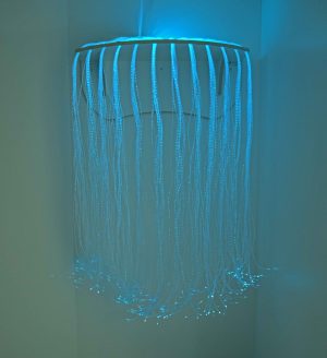 FiberGlow schap met watervaleffect 100 x 41 cm (WIT)