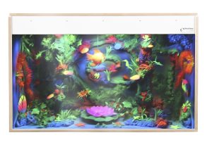 Aquarium à lumière noire, 100 x 25 x 65 cm (BLANC)