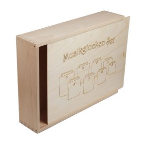 Opbergkoffer voor muziekklokken, 25,5 x 34 x 7,7 cm