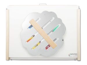 Draaischijf Spiegelplaat Glitter (wit)