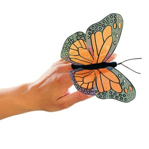 Handpop Vlinder klein, 10 cm