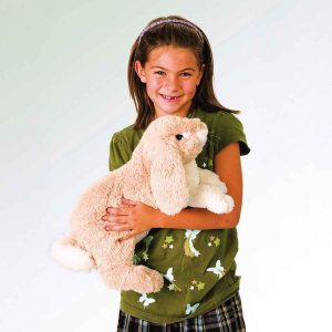 Handpop Knuffel konijn, 43 cm