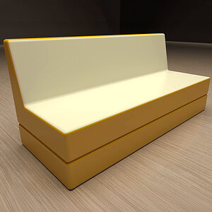 Klapbank driezits Classic zonder armleuningen, afm.190 x 85 x 75 cm